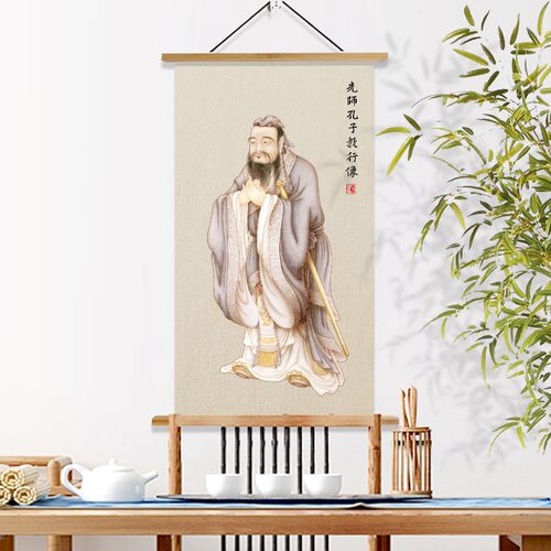 【高清画像】孔子画像挂画办公室