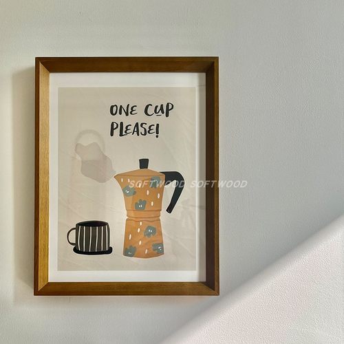 摩卡壶挂画coffee咖啡角