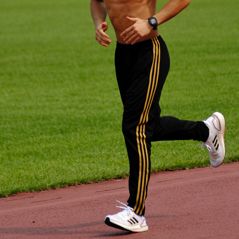 束脚裤速干三道杠运动长裤