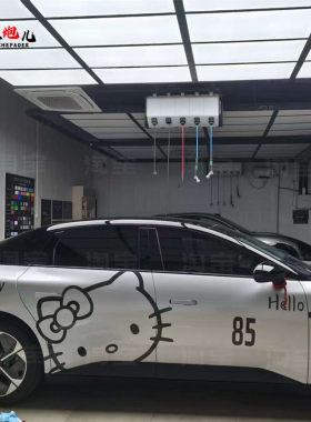 适用小鹏mo3P57个性卡通kitty猫车贴纸 极氪001阿维塔06车身拉花