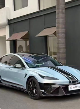 适用于 于特斯拉model3车贴拉花车身贴纸汽车两侧个性装饰赛车贴