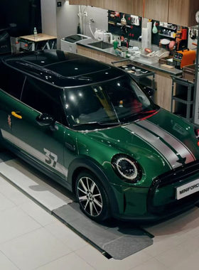 适用於BMWMINI迷你F56 Cooper车身贴纸拉花引擎机盖贴侧裙贴纸