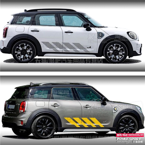 适用电动BMWmini车贴拉花