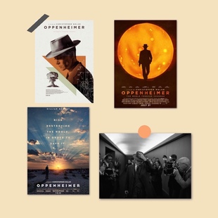 奥本海默电影海报诺兰电影照片墙卧室客厅咖啡店防水装饰画定制