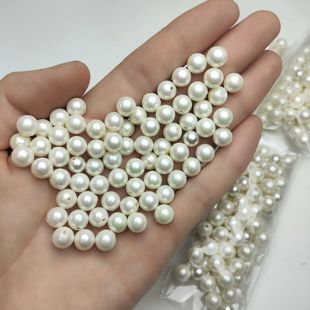 817卡8幻彩玻璃贝珠一包 半孔吊珠