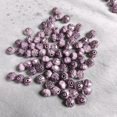 H169 10mm紫琉璃水晶珠30颗 孔不一致