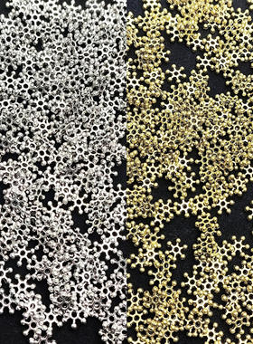 金银色隔片雪花片隔珠垫片合金