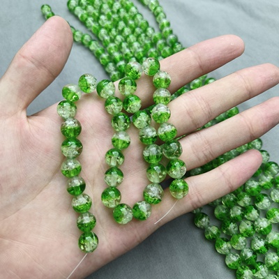 T126 10mm渐变夜光琉璃珠一条