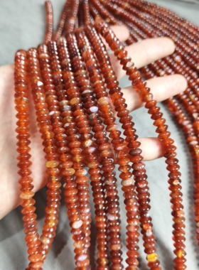 s105 4x8mm红玛瑙石算盘一条
