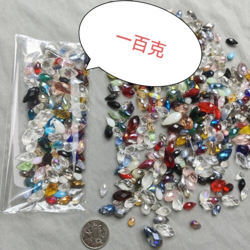 9046横孔水滴水晶吊坠一百克