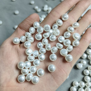 9268 一包530颗10mm直白无孔塑料馒头珠