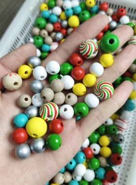 m628 12-17mm木头珠子一筐一斤