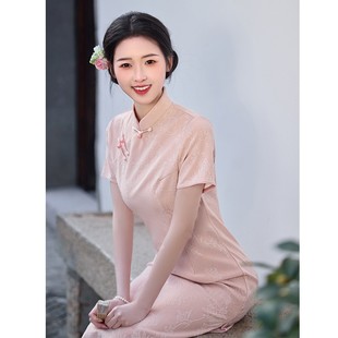 宝宝周岁宴妈妈礼服夏季新中式小个子生日百日宴宝妈妈装穿搭衣服