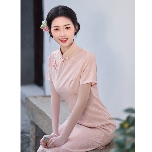 宝宝周岁宴妈妈礼服夏季新中式小个子生日百日宴宝妈妈装穿搭衣服