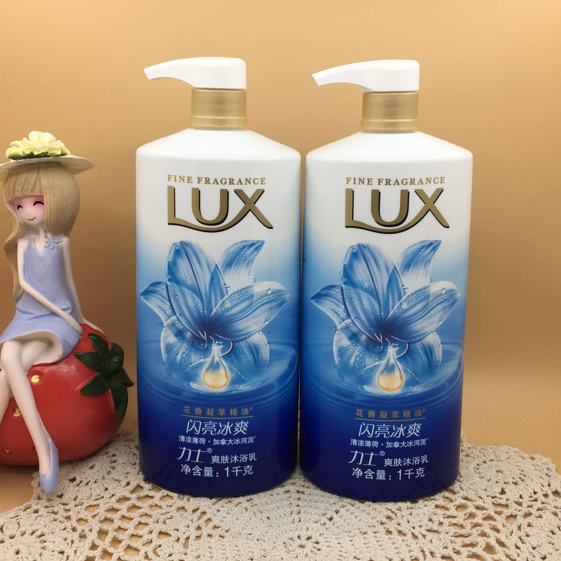 包邮力士沐浴露闪亮冰爽清凉薄荷爽肤沐浴乳1千克 1千克家庭男女