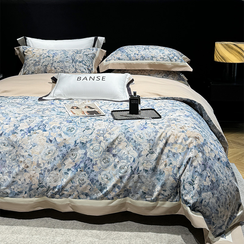 Aurora-贝琳达系列-新款100支匹马棉亲肤透气数码印花秋冬四件套