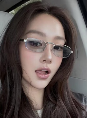 JENNIE同款墨镜女高级感小方框老钱风太阳镜防晒防紫外线2026新款