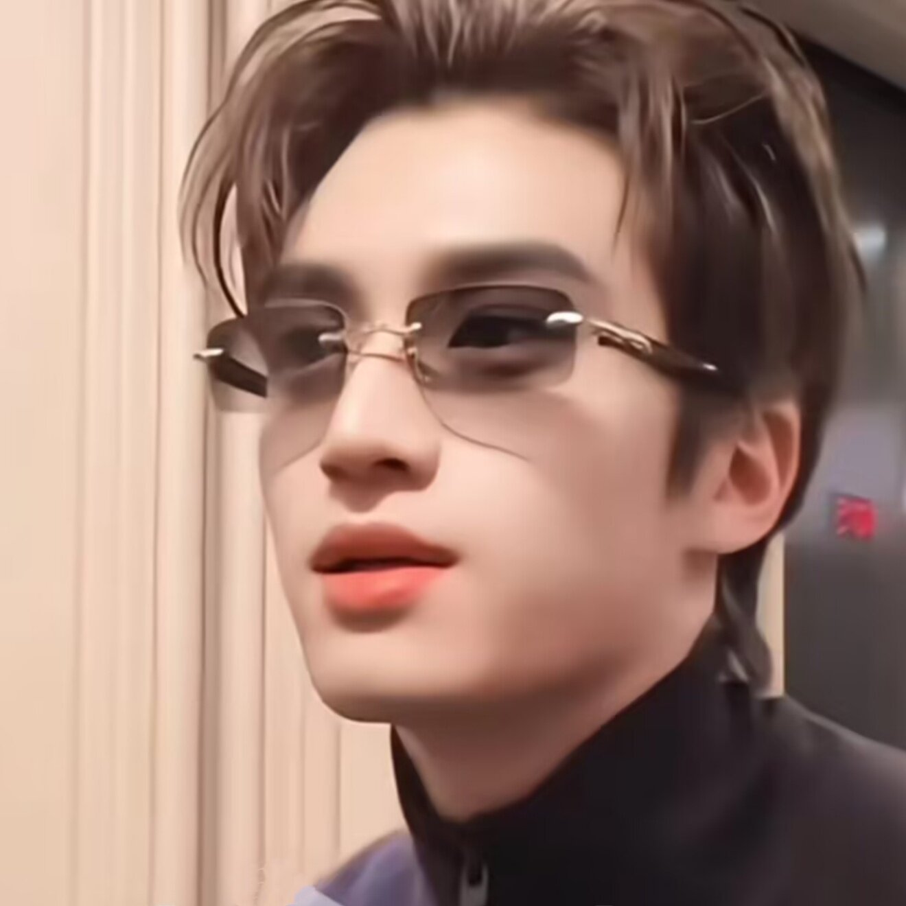 张康乐同款无框墨镜男商务痞帅港风时尚遮阳太阳眼镜女米兰时装周