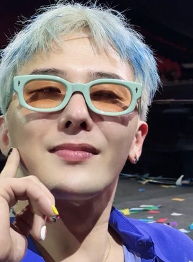 权志龙GD同款浅绿色墨镜男女款潮辣妹凹造型痞帅小脸高级感太阳镜