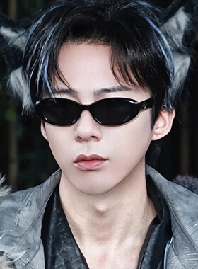 刘宇宁同款复古小框猫眼墨镜男女时髦椭圆形高级感防紫外线太阳镜