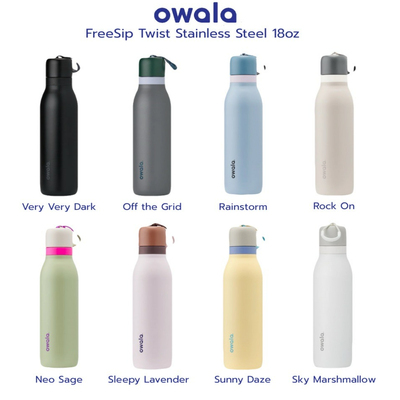 蔡依林同美国Owala FreeSip® Twist双饮旋盖锈钢吸管水壶