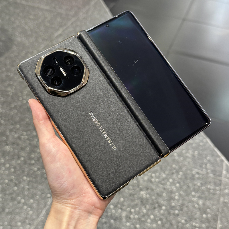 适用华为matex5手机壳铰链磁吸素皮高级感新款折叠屏x5典藏版中轴matex6保护套超薄高档x3奢华皮质男女外壳