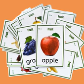 幼儿水果英语卡片单词卡0 6岁宝宝早教启蒙英文单词卡幼师教具用