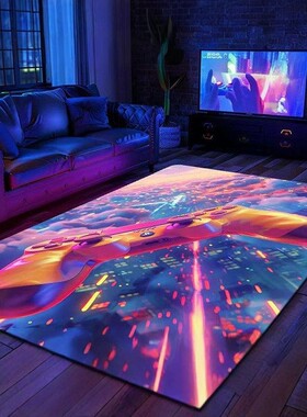 游戏主题星空炫彩防滑可机洗地毯