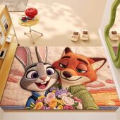 疯狂动物城入户门地垫家用玄关门口地毯卡通吸水速干硅藻泥脚垫