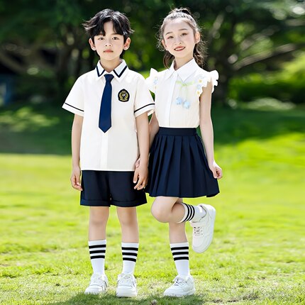 儿童合唱演出服幼儿园表演朗诵服小学生英伦风毕业照班服夏季园服