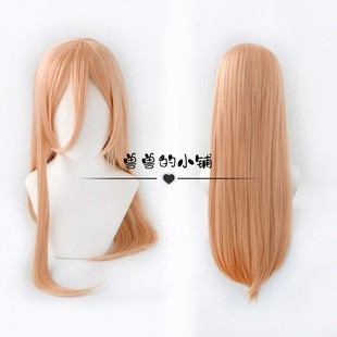 电锯人链锯人帕瓦金橘色cosplay假发wig工厂销70cm 发饰道具