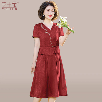 夏季薄款喜婆婆礼服高贵年轻