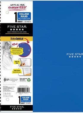 MEAD 06206 美德FIVE STAR美式三孔笔记本记事本27.9x21.5cm