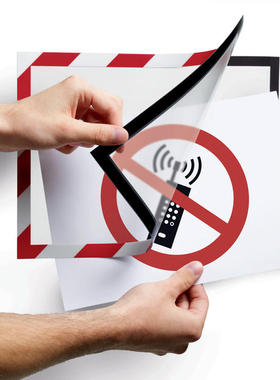 DURABLE 4944 德国杜拉宝A4红色磁性贴磁性展示牌磁性标志框展