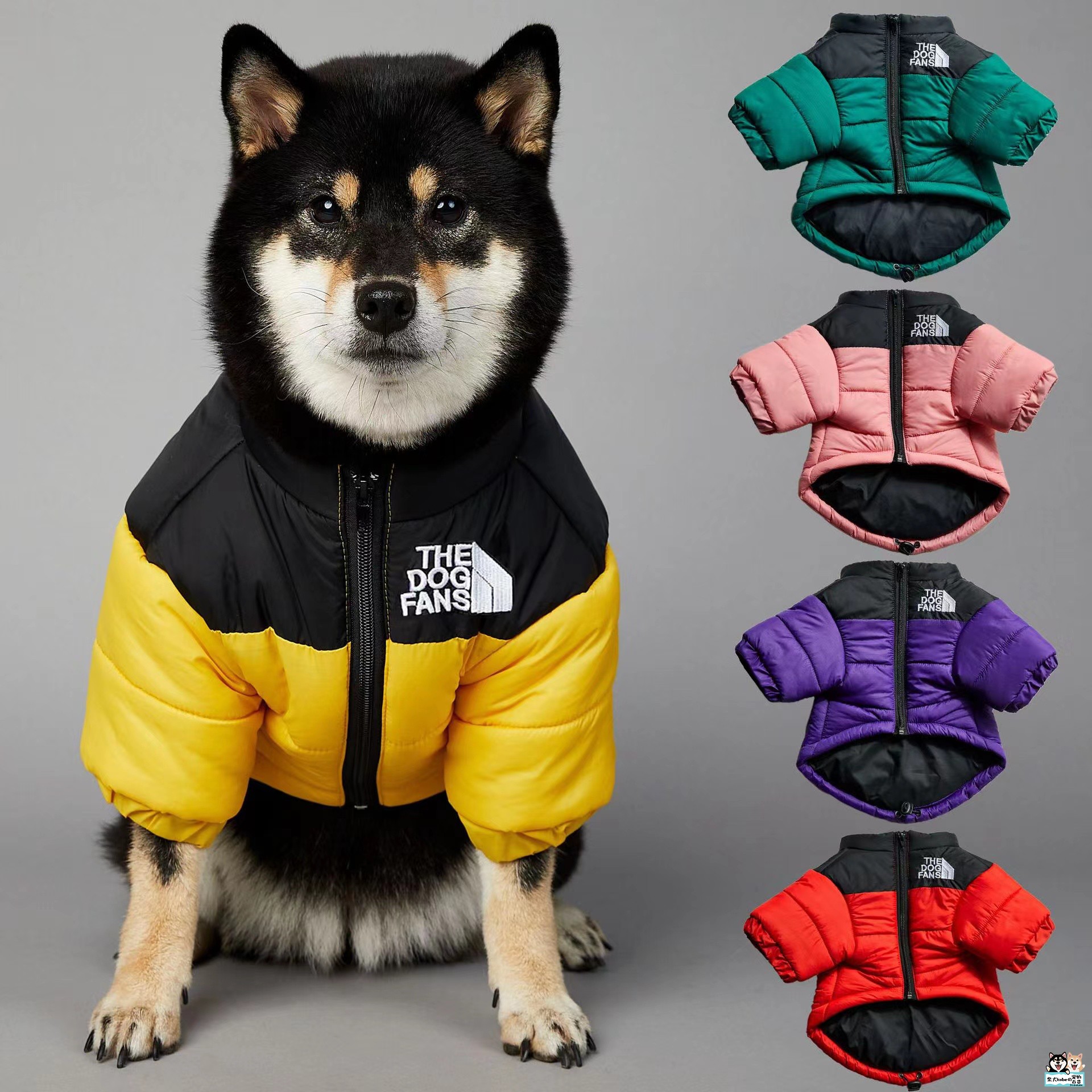 冬季保暖雨衣狗宠物棉服冲锋衣