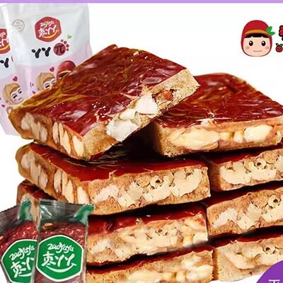 丫丫派枣仁派红枣夹核桃250g*4袋抱抱果夹心派零食坚果好吃的