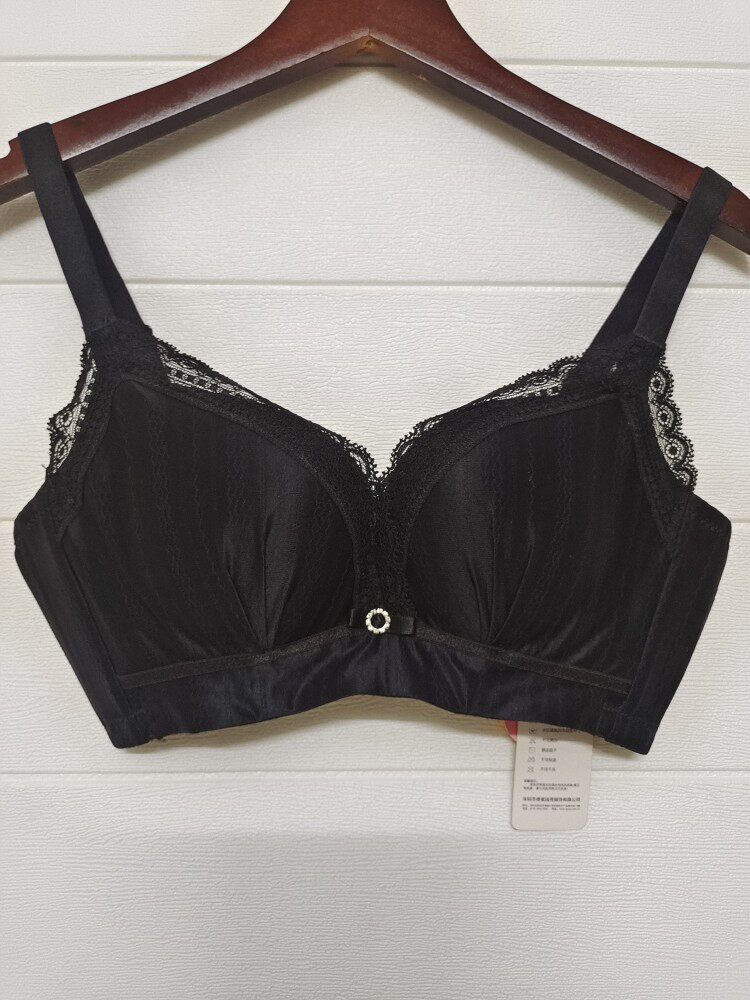 goso香蜜闺秀浅紫无钢圈零压迫聚拢一片式乳胶内衣上薄厚2厘米34b