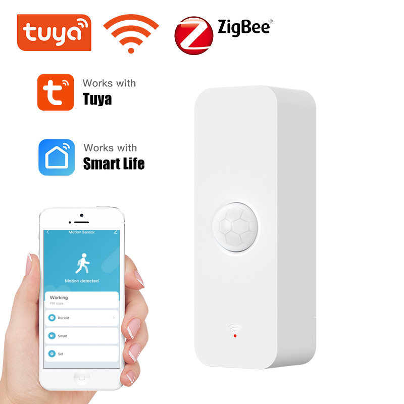 涂鸦智能WiFi/Zigbee人体红外传感器 手机远程通知智能家居tuya