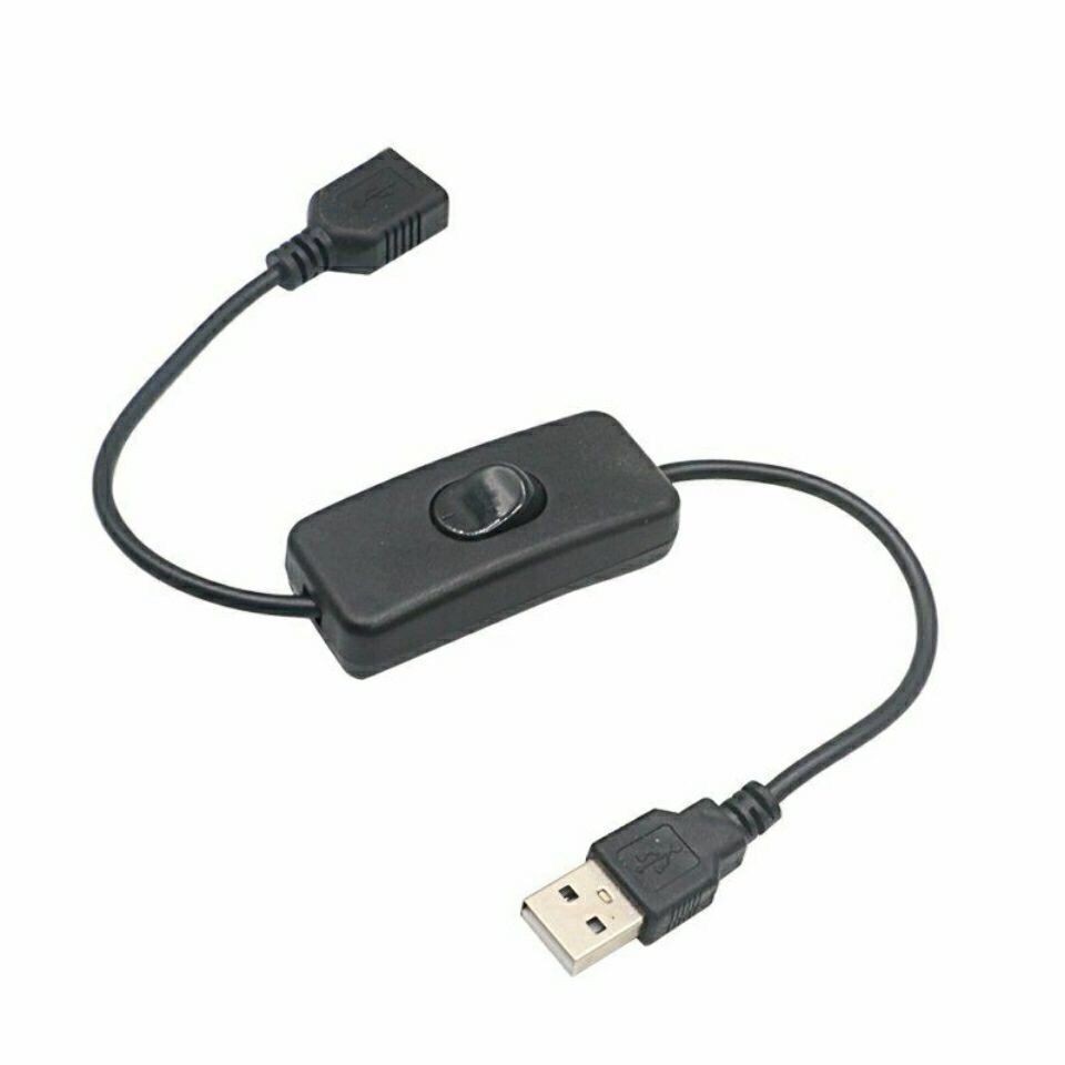 USB/DC公对母延长线带开关LED台灯开关线充电宝小夜灯小风扇