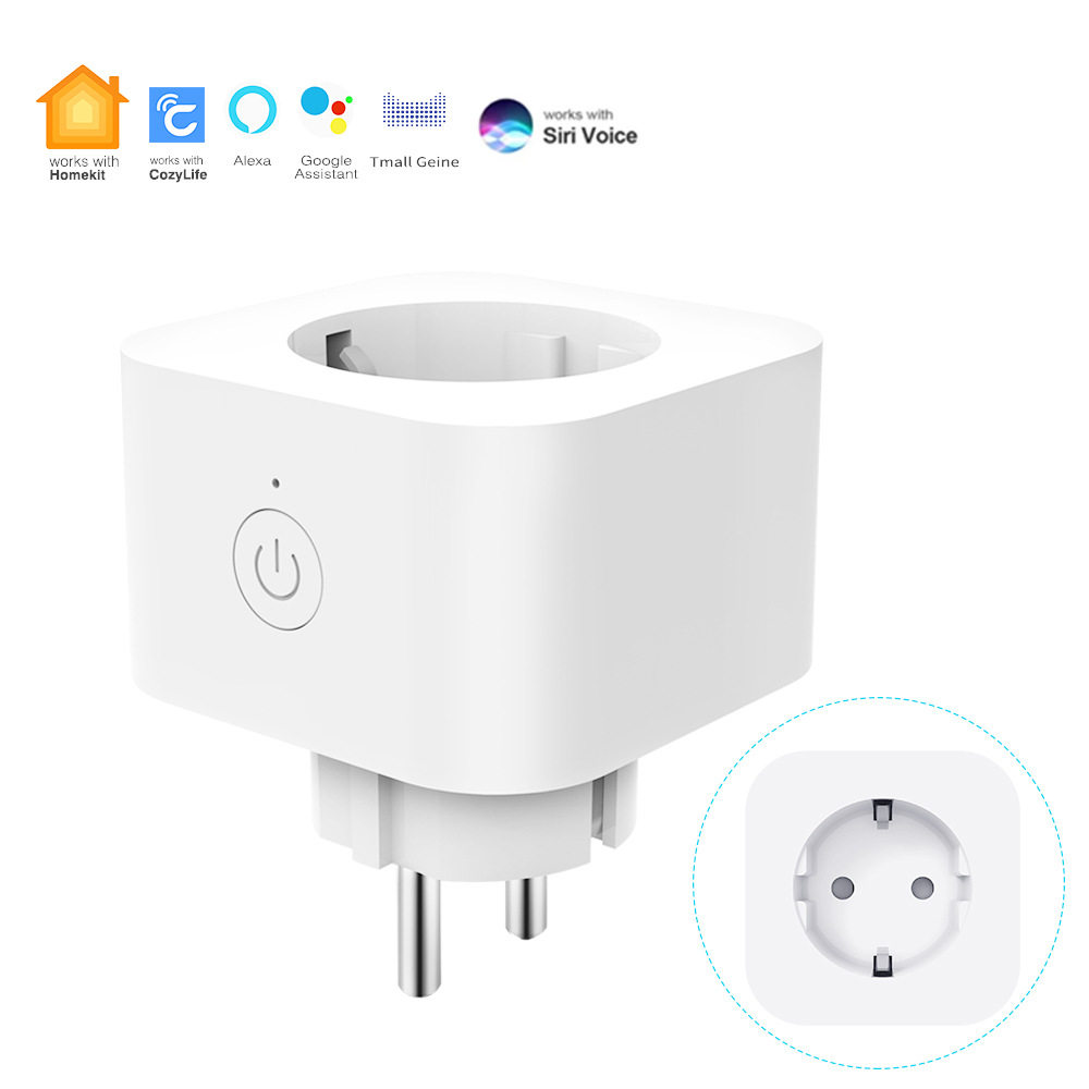 Homekit智能欧规插座Siri语音控制手机app远程操控cozylife 10A