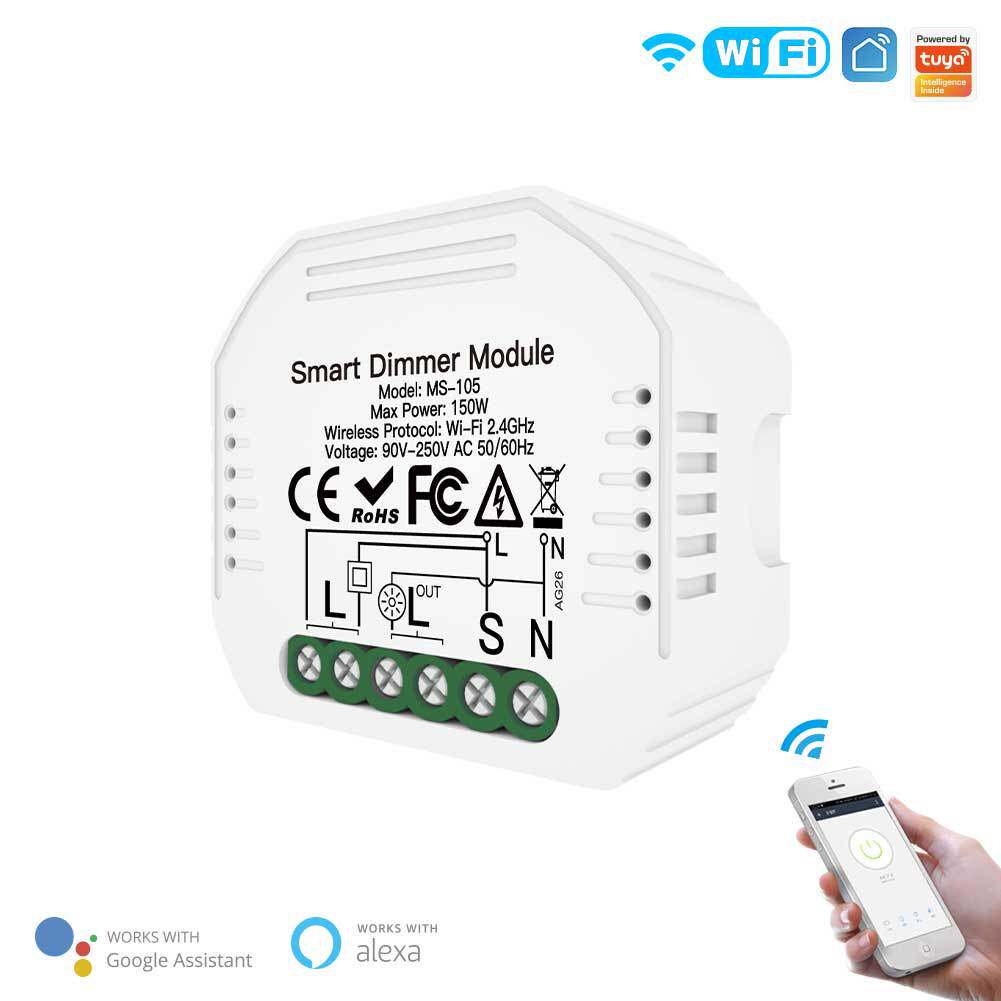 隐藏式wifi调光智能开关通断器涂鸦app定时控制模组语音控制tuya