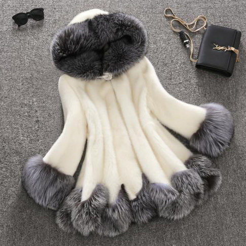 The new winter clothes Haining leather and fur 2019 Mid length version hoodie Mink coat Fox coatin the Women's clothing/Boutique , Fur  category - from Buy2taobao.com to provide professional Taobao agent buy service