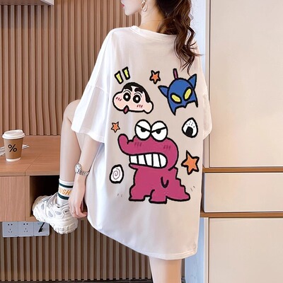 夏季大码宽松纯棉短袖T恤裙