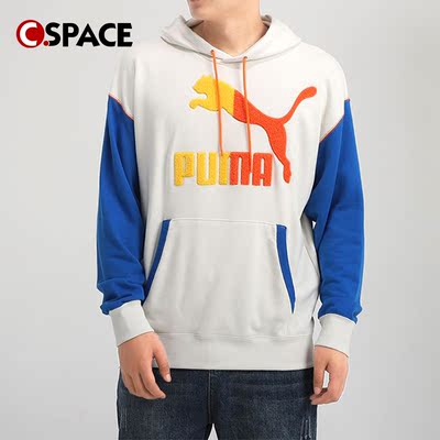 Cspace Puma Retro Block 连帽卫衣 男款 白色 530709-05