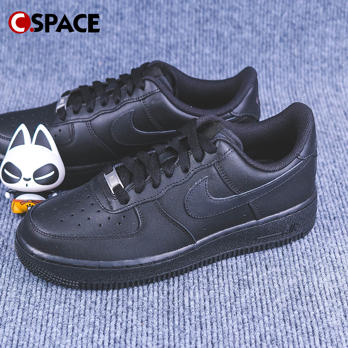 Cs NIKE AIR FORCE 1 AF1黑武士全黑空军板鞋 CW2288-001