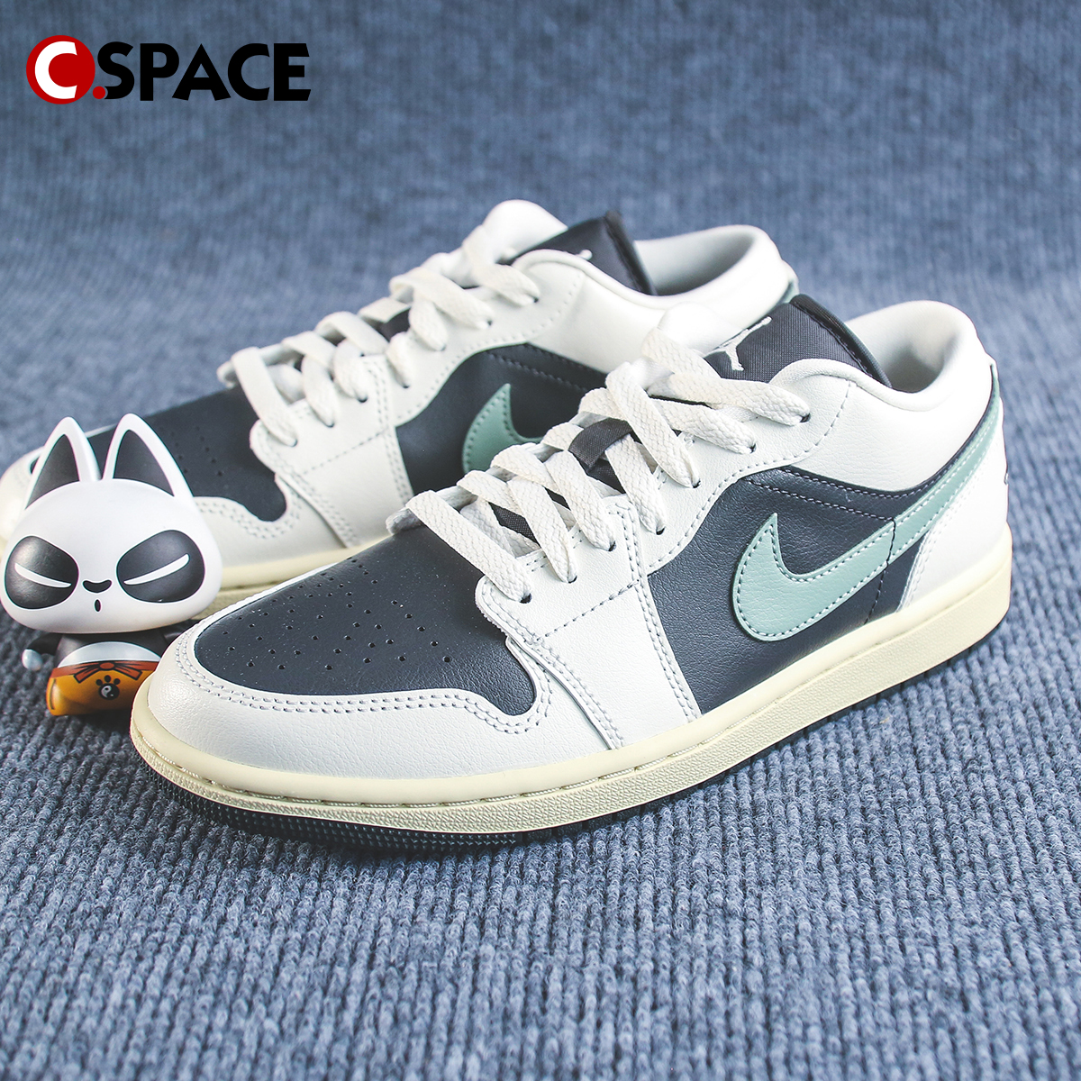 Cspace W Air Jordan 1 Low WMNS AJ1黑绿 复古篮球鞋 DC0774-001 运动鞋new 篮球鞋 原图主图