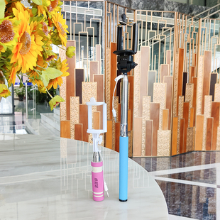 时代的记忆~便携超长手持自拍杆户外拍摄可线控老式3.5mm接口