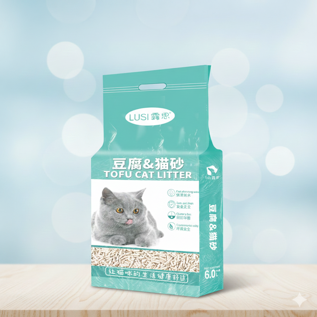 露思 豆腐猫砂无尘除臭混合甄选食用原料低粉尘 2.4kg物理吸附