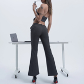 office办公室海妖微喇长裤 IAMYOYO 裤 条纹西装 heels辣妹穿 siren