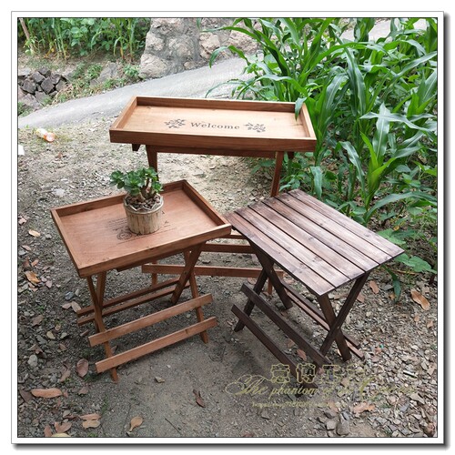 复古家居装饰折叠多肉实木花盆